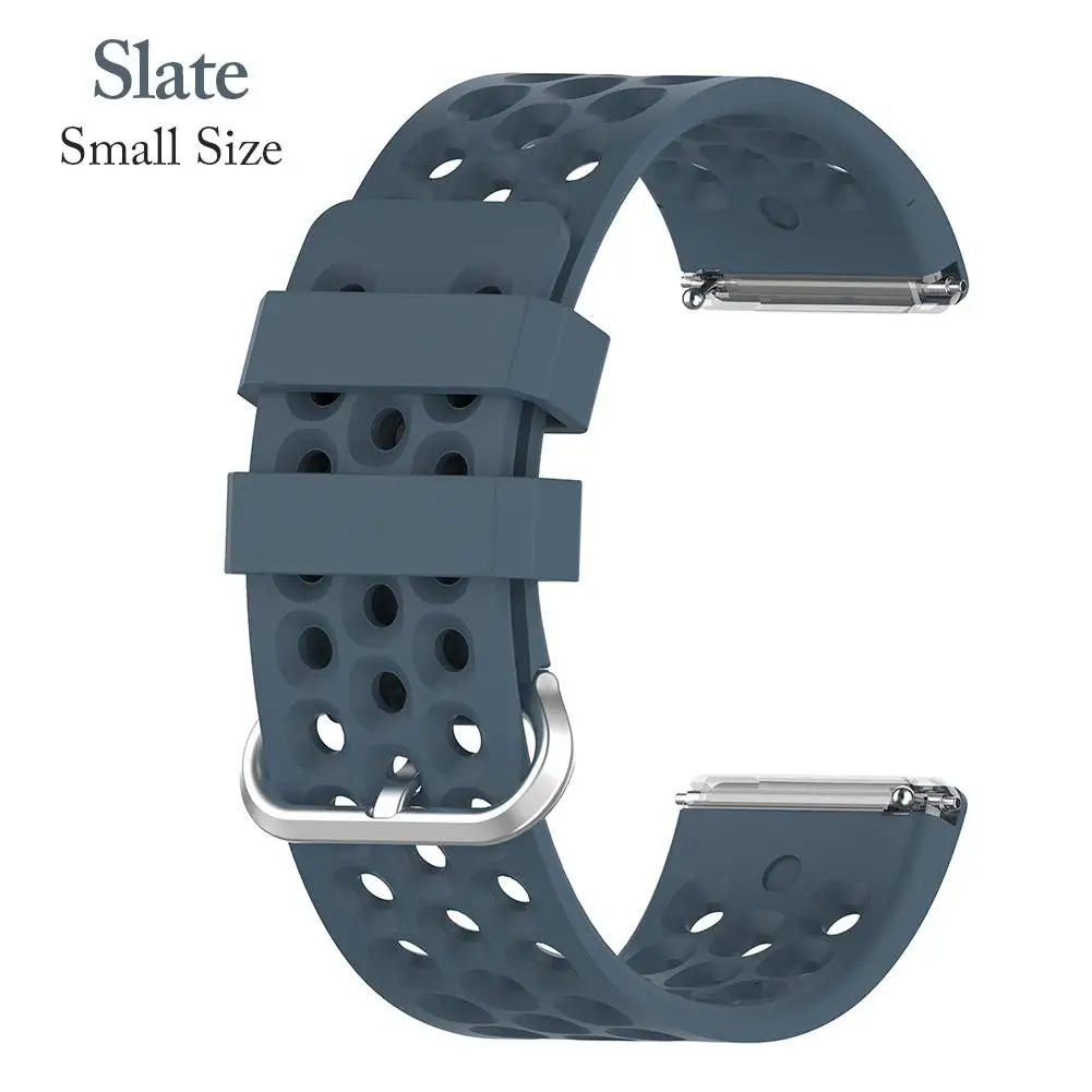 Slate 23 мм силиконовый спортивный сменный Браслет для часов Ремешок Для Fitbit Versa 2 Fitbit Versa Lite Edition Смарт часы аксессуары - Цвет: Slate