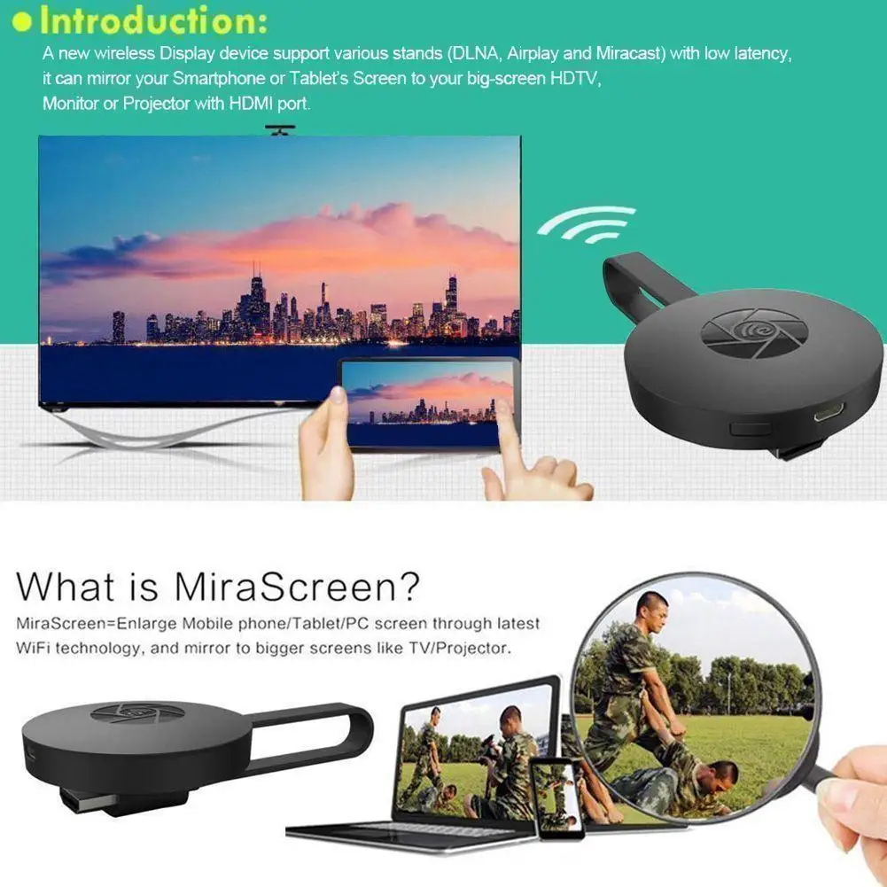 Дисплей приемник wifi HDMI донгл Miracast для iOS/Mac/Android смартфонов беспроводной ключ с дисплеем wifi Портативный