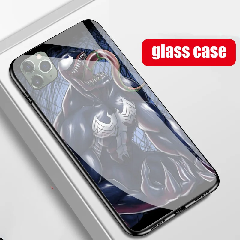 Чудо-яд Newes стеклянный чехол для телефона для iphone 6 6s 7 8 plus X XR XS Max 11 pro max samsung s8 s9 s10 plus Venom Marvel