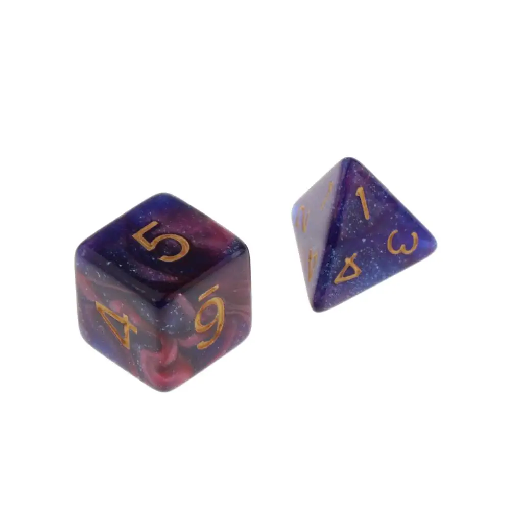  7 Die Polyhedral Dice Dungeons & Dragon D4-D20 D12 Dices Board Game Accessories DND Role Playing Game Dice Set