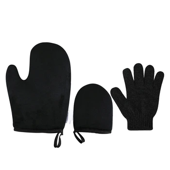 

Gloves Mittens for Bathing Sauna Spa Body & Face Clean Exfoliation Double Sided Washable Bathing Mitts Bathing Applicator Mitts