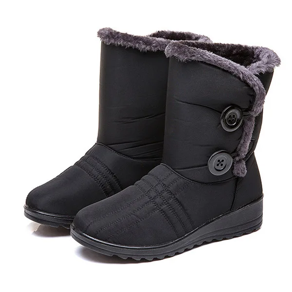 TIMETANG/зимние женские сапоги; сапоги до середины икры; высокие водонепроницаемые женские зимние сапоги; женская плюшевая обувь; e900 - Цвет: Черный