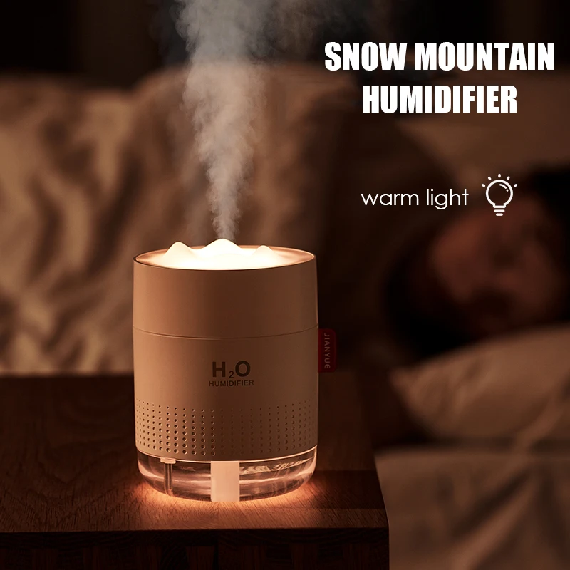 500 мл снег горы увлажнитель теплый свет USB мини диффузор мини Настольный увлажнитель воздуха