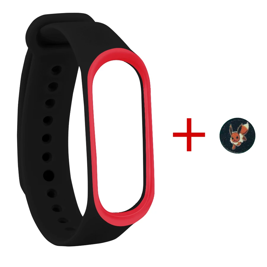 ck01 Браслет для xiaomi mi Band 3 4 спортивный ремешок часы силиконовый ремешок для xiaomi mi 3 4 браслет mi band 4 ремешок окрашенная кнопка - Цвет: ck01
