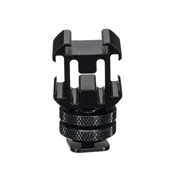 

Camera Rotary PTZ Three-Head Hot Shoe Base Flash Multi-Function Stand Accessories