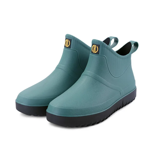 Mens Boots Waterproof Mens Rain Boots Classic Mens Ankle Work Boots Outdoor Non-slip Boots Short Mens Fishing Water Shoes