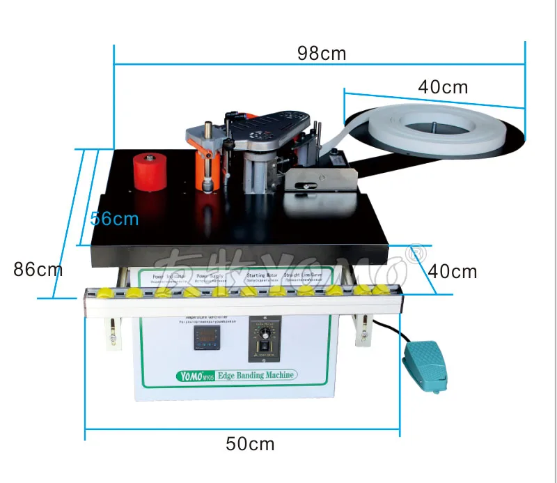 Ручной Кромкооблицовочный станок YOMO MY05/MY06 прямой/изогнутый дугообразный портативный Кромкооблицовочный станок деревообрабатывающий ПВХ сам
