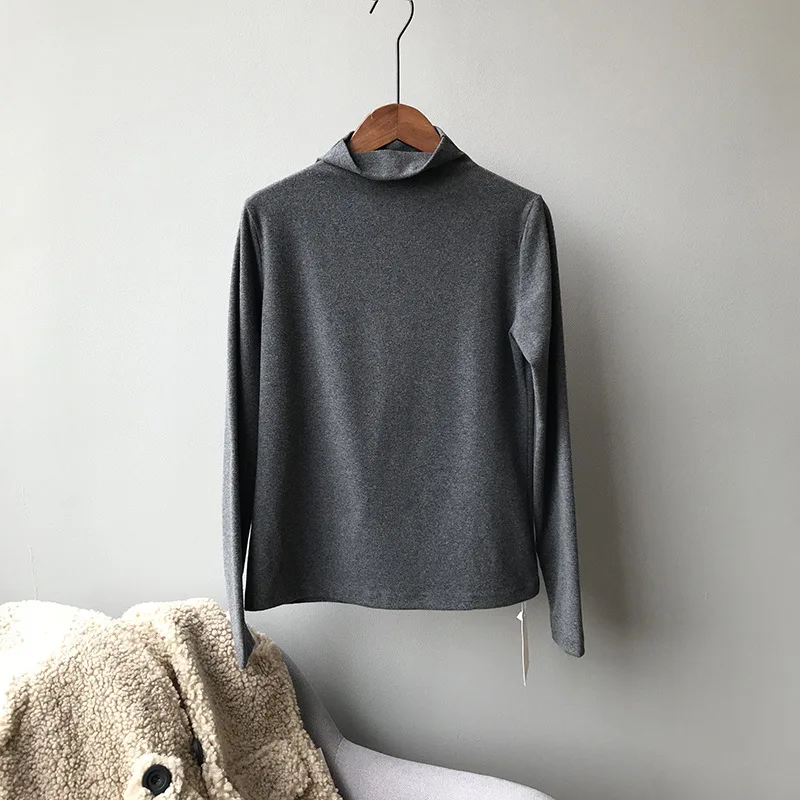 Women's Turtleneck Sweaters Autumn Winter Soft Warm Knitted Pullovers Basic Women Sweater Female Jumpers Tops Pulls Femmes - Цвет: Серый