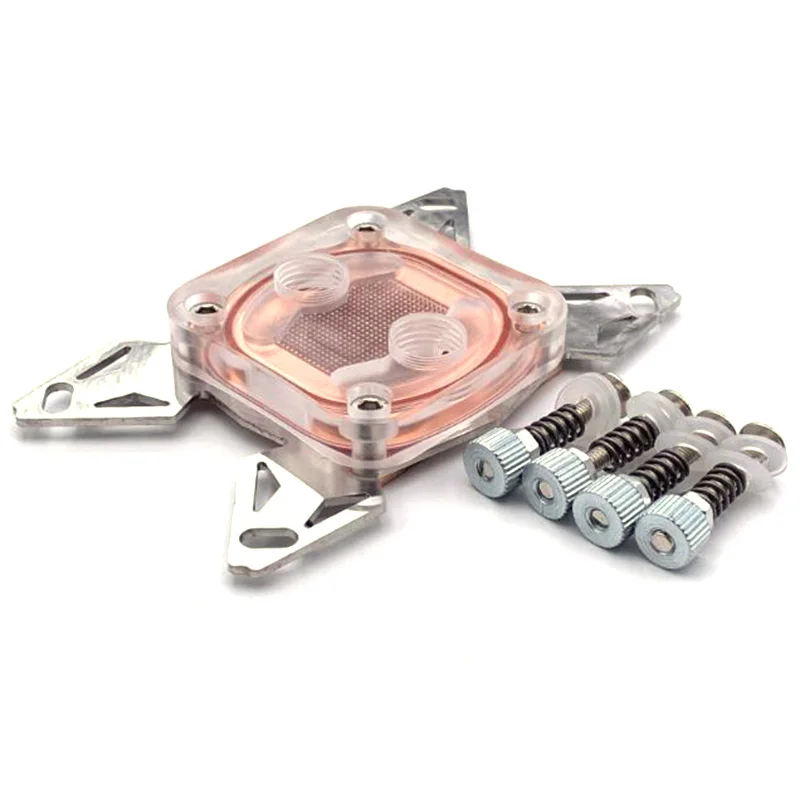 Компьютер CPU кулер блок водяного охлаждения медная база POM Крышка для LGA 1155 2011 AMD AM4
