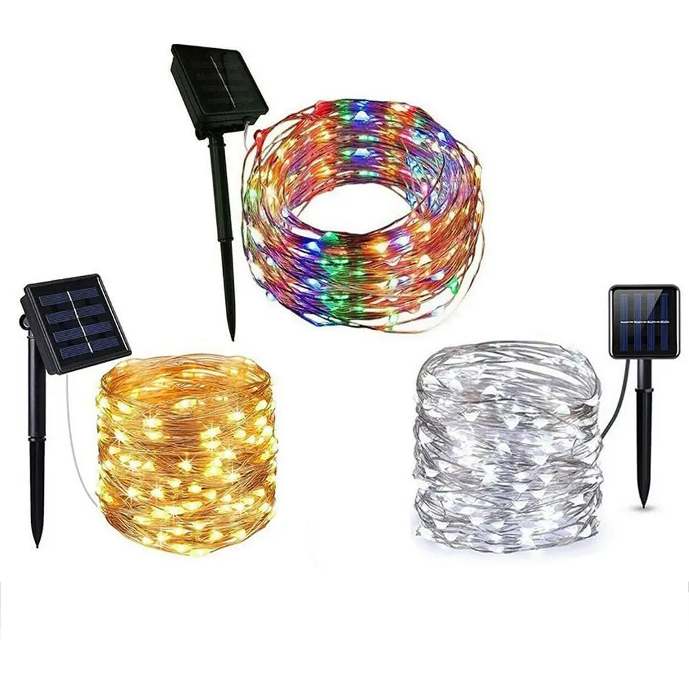 LED Outdoor Solar Lamp String Lights 60/100 LEDs Fairy Holiday Christmas Party Garland Solar Garden Waterproof 6m 10m Decor outside fairy lights