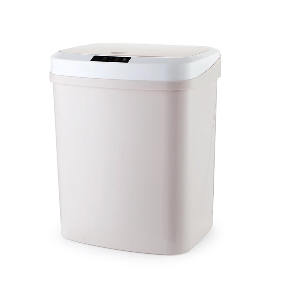 15л умный мусорный бак интеллектуальный датчик движения мусорное ведро для мусора нулевая корзина для мусора держатель для мусорного мешка для кухни гостиной - Цвет: khaki