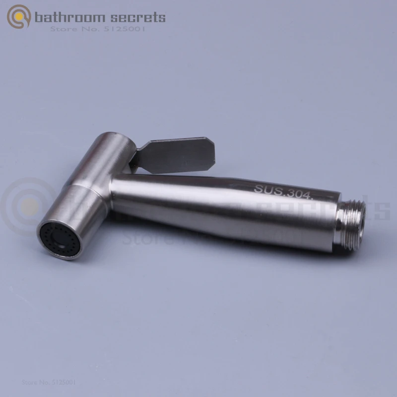 Stainless Steel Pressurized Spray Gun Set Toilet Small Shower Toilet Flushing Double Outlet Small Shower Shower Cleaner