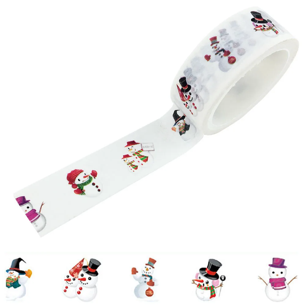 Kawaii Washi Tape 10 Rolls Colorful DIY Sticky Masking Adhesive Tape Masking Tape for Chrismas Xmas Decorations,H Colorful