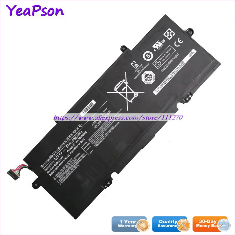 Аккумулятор для ноутбука Yeapson AA PBWN4AB 7 6 В 7560 мАч Samsung 730U3E 740U3E 530U4E 540U4E NP730U3E NP530U4E
