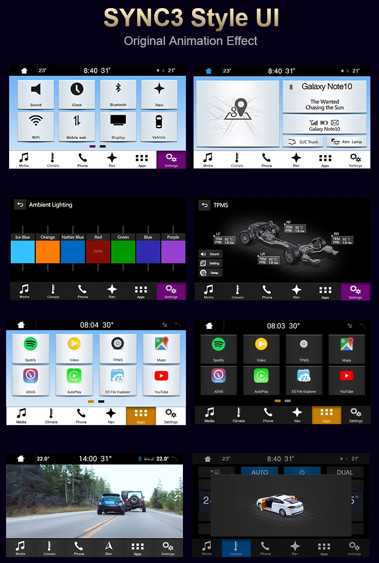 Легко Авто E8 " HD экран Android Автомобильный gps навигатор Bluetooth Google карты gps навигаторы устройства системы для автомобилей Ford Mondeo