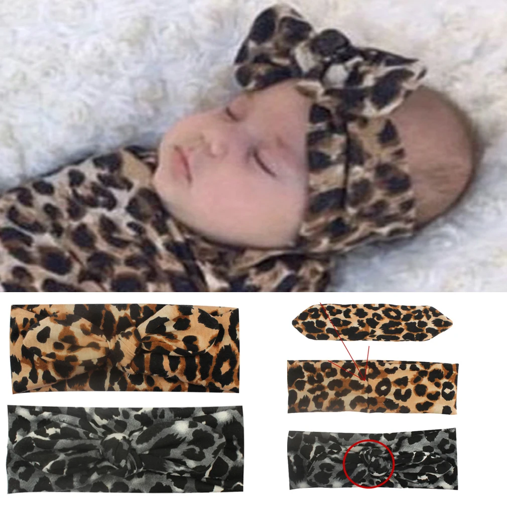leopard print headband baby