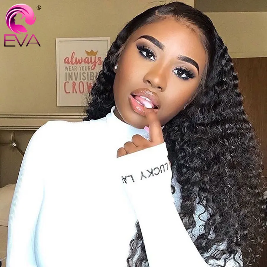 Eva Hair Curly Wig 13x6 Lace Frontal Wig Pre Plucked Lace Front Human