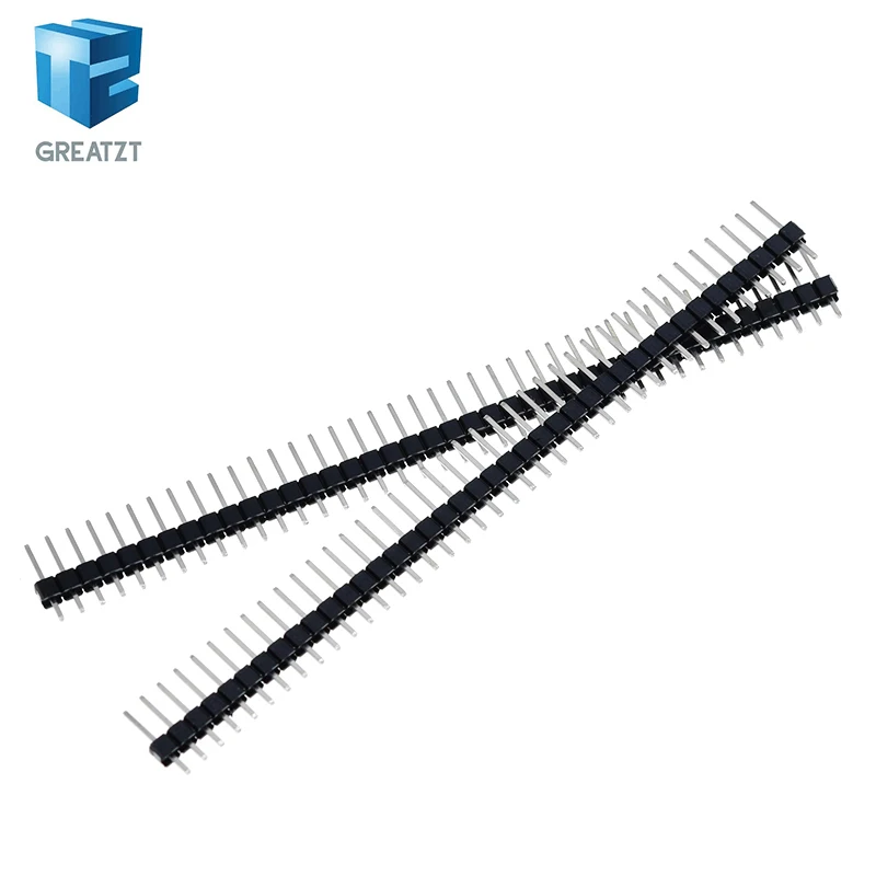 GREATZT 40 Pin 1x40 Einreihiger Stecker 2,54 Zerbrechlicher Stiftleisten-Steckverbinder für Arduino Schwarz – Detail 7