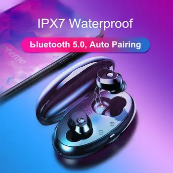 

CLAITE TWS bluetooth 5.0 Earphone IPX7 Waterproof Wireless Earbuds HIFI Stereo Strong Bass Binaural Call Headsets With HD Mic