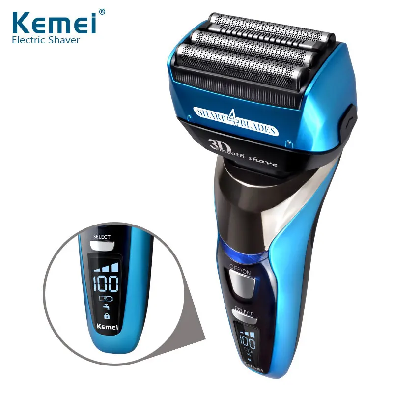 

Kemei Electric Shaver for Men Rechargeable Beard Trimmer Professional Razor Trimmer Hair Shaving Machine Full Range Floating