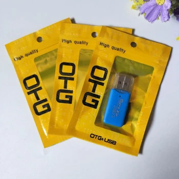 

7X11cm Plastic poly opp display bag Zipper bags Retail package bag for USB 3.0 Type-C OTG Cable Adapter USB-C OTG Converter