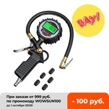 Neoteck Digital Car EU Tire Air Pressure Inflator Gauge LCD Display LED Backlight Vehicle Tester Inflation Monitoring Manometro
