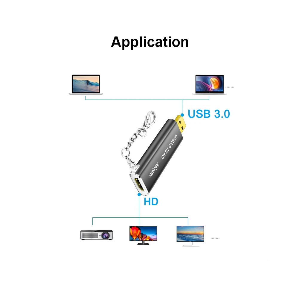 Переходник с USB 3 0 на HD штекер гнездо переходник разрешением 1920x1080 для дисплея