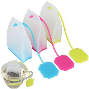 

1PCS Hot Selling Bag Style Silicone Tea Strainer Herbal Spice Infuser Filter Diffuser Kitchen Coffee Tea Tools Silicone tea bag