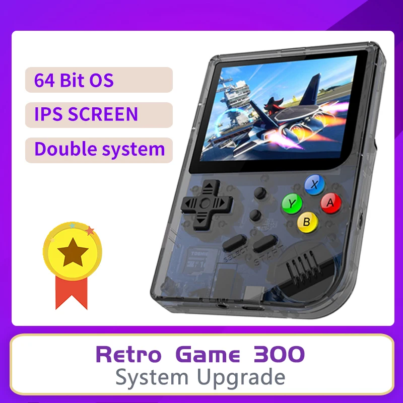 ANBERNIC - NEW RG300 Retro Game Console IPS Screen 3000 Video Games 32G TF Double System RG 300 Portable Handheld Consola Player