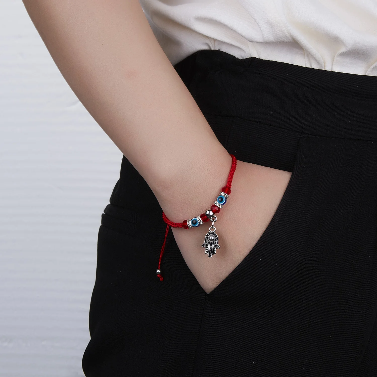 Bohomian Fashion Lucky Red String Bracelet Blue Turkish Evil Eye