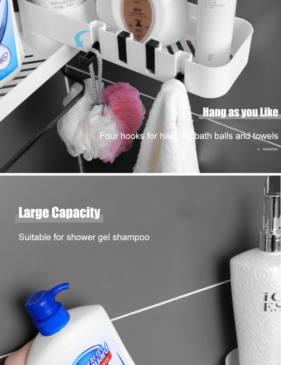 Bathroom Shelf Organizer Rotatable