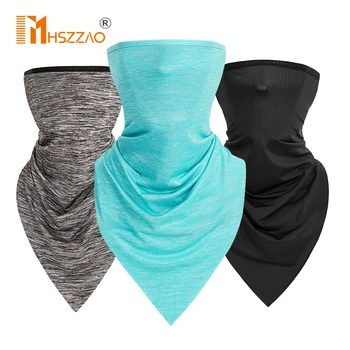 

1 Pcs Cycling Ice Silk Triangle Scarf Summer Thin Seamless Magic Headband Men and Women Bicycle Sunscreen Bib Mask Bib
