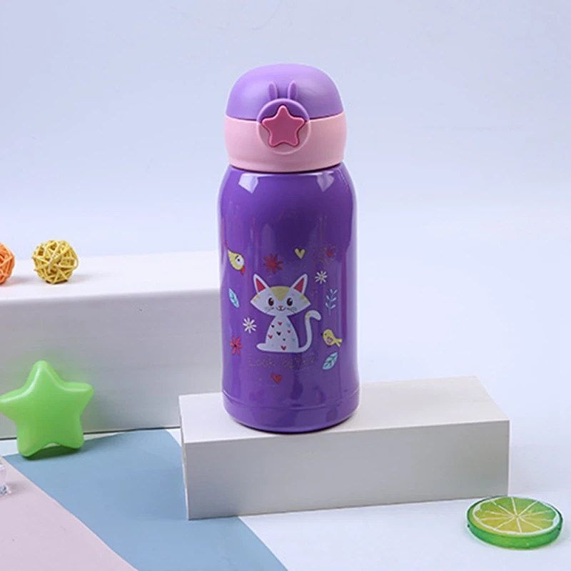 Детская чашка мультфильм школьная бутылка питьевой воды соломка из нержавеющей стали Сиппи чашка с плечевым ремнем