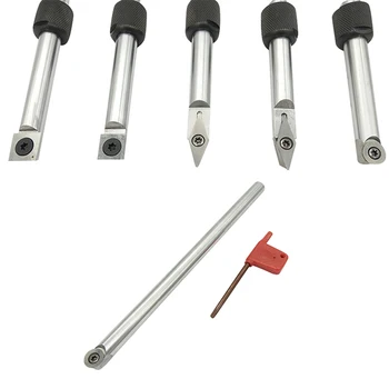 

Multifunctional Alloy Steel Removable Wood Turning Tool Round Cutter Wood Handle Carbide Insert Cutter Woodworking Tool Sets