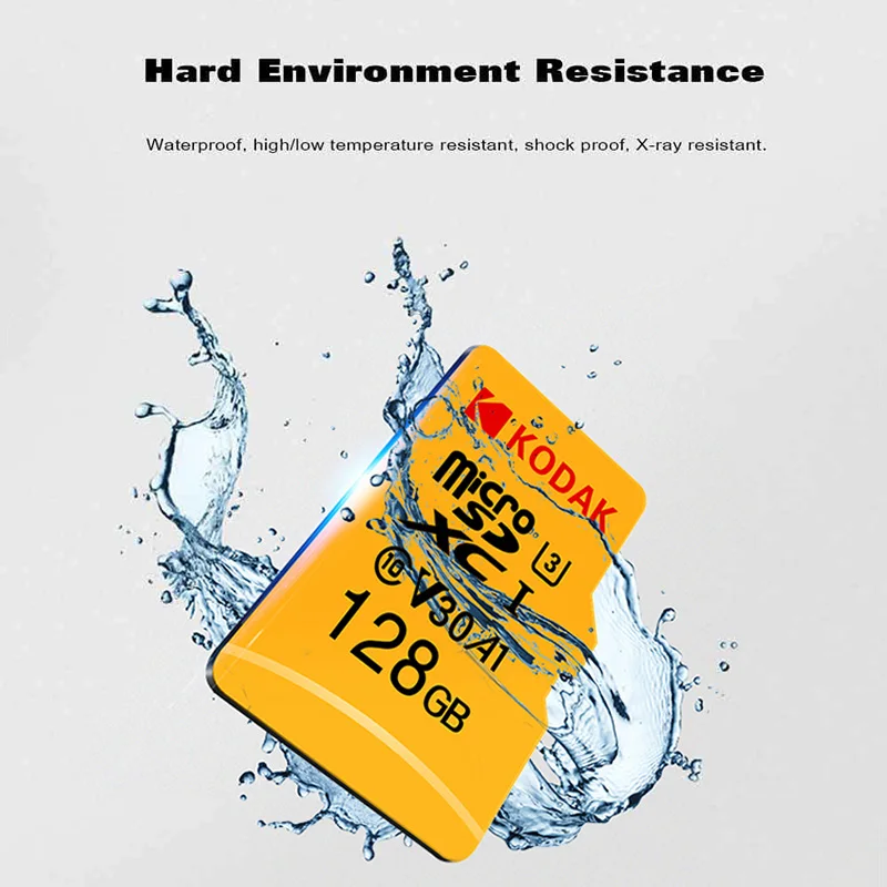 Карта памяти Micro SD Kodak высокоскоростная карта sd класса 10 U3 4K 32 Гб 64 ГБ 128 SD|Карты
