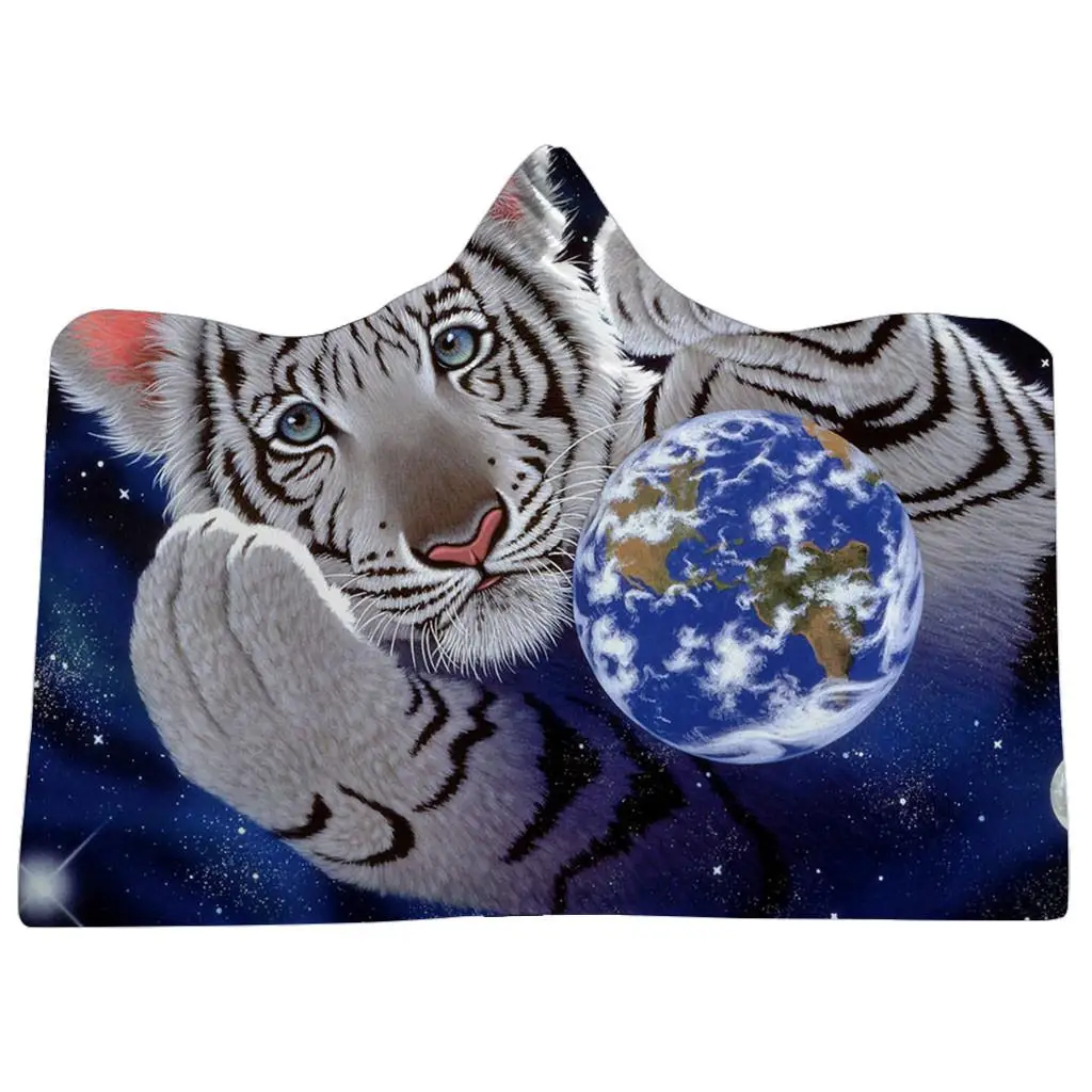Mikksire, серия Cosmic Planet, зимнее, для дома, офиса, машины, школы, студентов, плюшевое одеяло с капюшоном, лишайники, одеяло с капюшоном, 150x200 см, F1 - Цвет: E