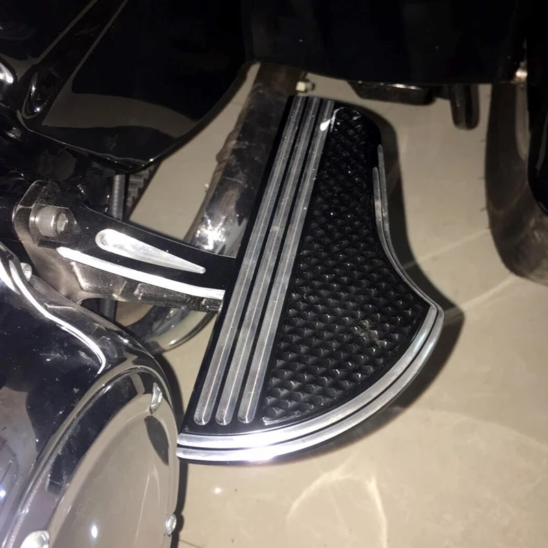 Черный мотоцикл Пассажирские подножки Передняя Подножка педаль для Harley Touring Road King Electra Glide Street Glide1993- 16 17