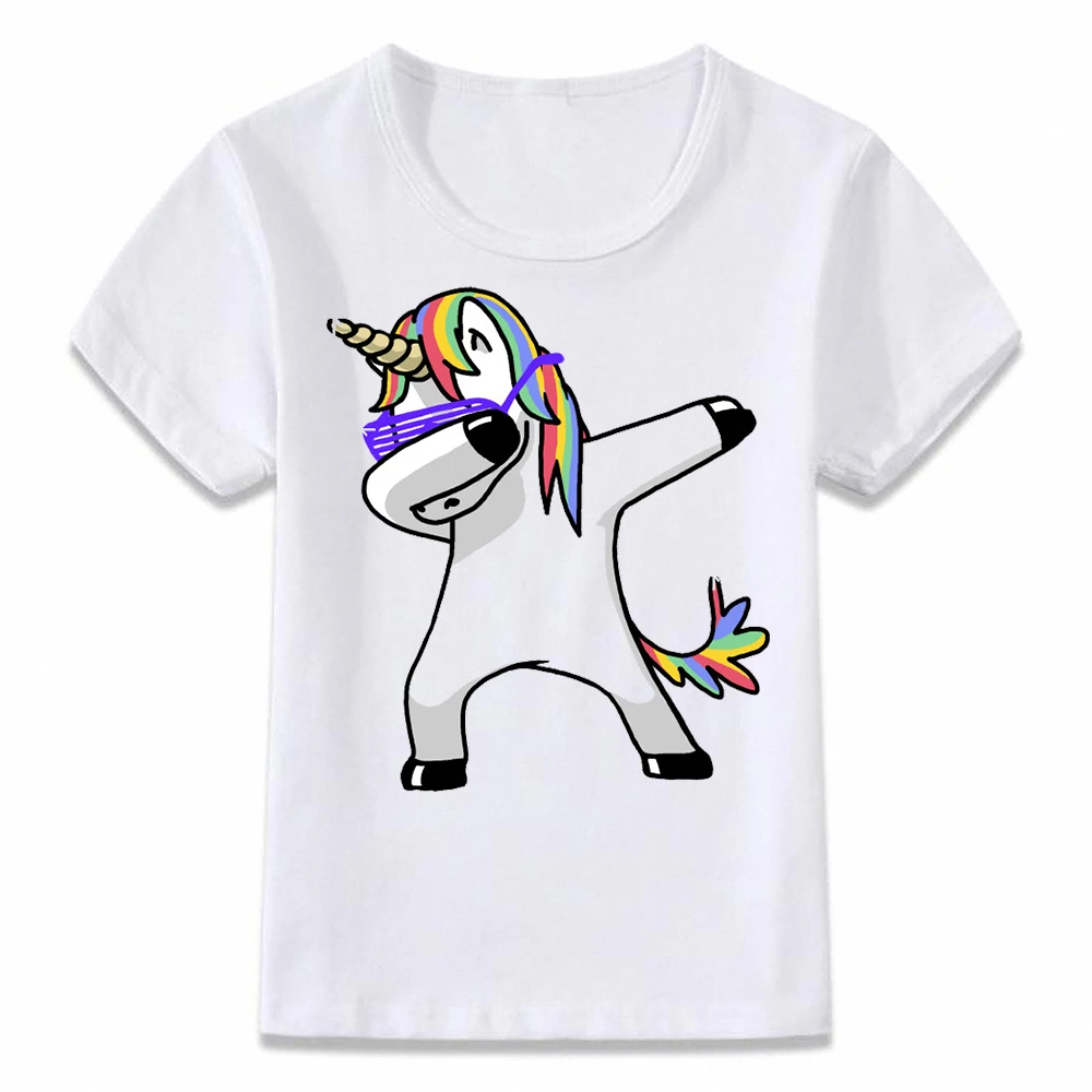 Kids Boys Girls Pug Unicorn T-Shirt 