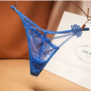 

Underwear Women G string Sexy String Lingerie Lace Thong Seamless Briefs Transparent Panties Knickers Black