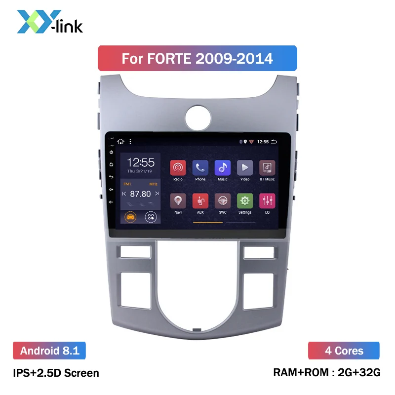 4 CORES 2G RAM 9 дюймов Android 2.5D ips автомобильный DVD gps для KIA Forte Cerato 2008- Автомобильный Радио gps навигация головное устройство встроенный wifi - Цвет: 4 CORES 2G RAM