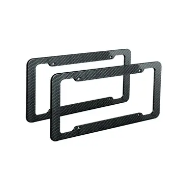 

2Pcs Car License Plate Frames Bracket Protection Cover Accessories Carbon Fiber New And High Quality