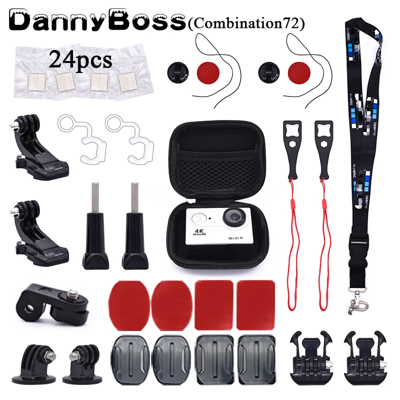 for Gopro Accessories Set Mini Camera packet go pro hero 7 6 5 4 3 Eken h8r xiaomi yi sport camera accessories | Электроника