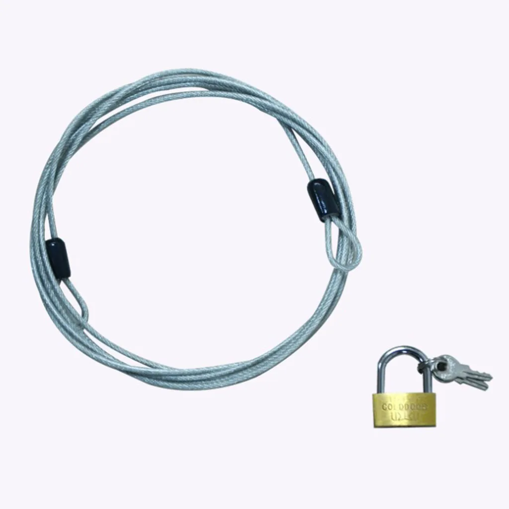 Anti-Theft Weatherproof Straight Security Cable Lock for Motocycle Auto Bike, with 2 Keys