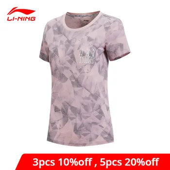 

Li-Ning Women's The Trend T-Shirts Regular Fit 100% Cotton Breathable LiNing li ning Comfort Sport Tee T-shirts AHSN692 WTS1440