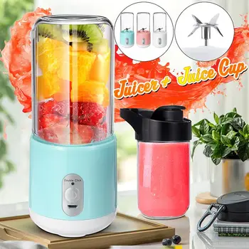 

260ml Portable Electric Portable Fruit Juicer with Juice Cup USB Rechargeable Fruit Mixer Six Blade Mixing Machine