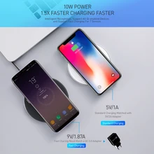 FLOVEME 10 Вт Быстрое беспроводное зарядное устройство для iPhone XS Max 11 мобильный телефон Qi Беспроводное зарядное устройство для samsung Galaxy S9 usb зарядка