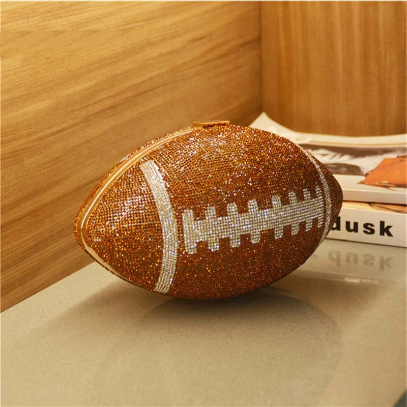 GFI™ Sparkling Diamond Football Shape Bag Gifts for idea