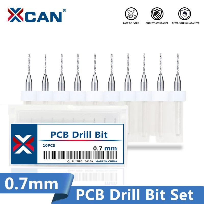 XCAN 10 шт./партия 0 7 мм импортные карбидные PCB сверла для сверления печатной платы