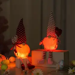 Muñeca navideña sin rostro, muñeco de Gnomo de Pascua, juguete sin rostro, luces decorativas Rudolph, para el hogar Luz Nocturna, herramienta de Año Nuevo 2022