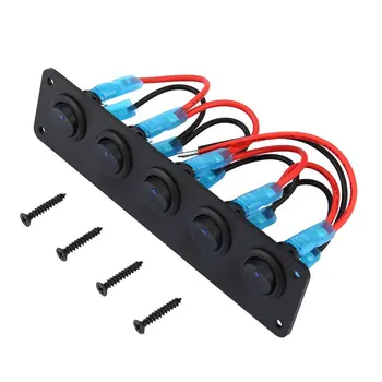 

ON-OFF Toggle Switching Control Panel with Digital Voltmeter 2 USB Charger 12V for Car Marine Boat